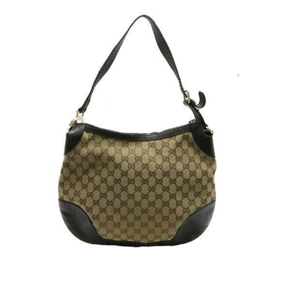 07 Pre Owned Authentic GUCCI GG Charlotte Canvas Shoulder Hobo Bag 211810.497717 - Picture 2 of 12